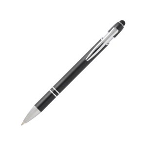 Kish шариковая ручка с серебристой отделкой - сплошной черный (синие чернила)