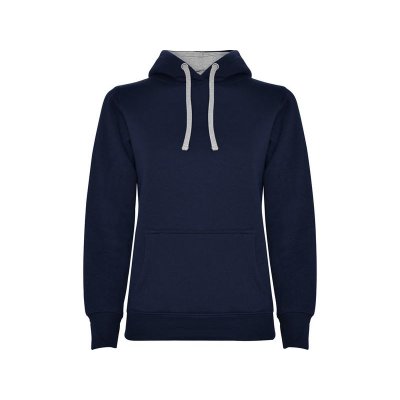 Толстовка с капюшоном Urban женская, нэйви/серый