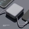 Внешний АКБ NRG Turbo Cable 10000 mAh, 22,5Вт, графит, Deppa