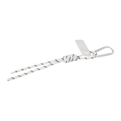 Брелок-веревочка на карабине Trinket, черно-белый