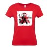 Футболка женская Carmen and Carwoman, красная Футболка женская Carmen and Carwoman, красная
