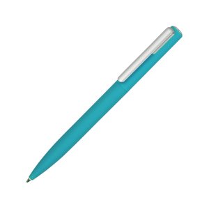Ручка шариковая пластиковая Bon с покрытием soft touch, бирюзовый