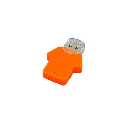 USB 2.0- флешка на 16 Гб в виде футболки, оранжевый