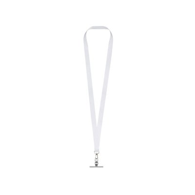 Ланъярд 2 см под сублимацию с трендовым карабином и металлическим держателем для телефона, серебристый