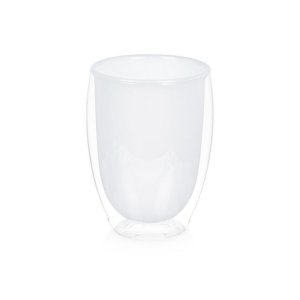 Стакан с двойными стенками, белый внутри