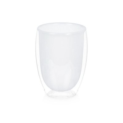 Стакан с двойными стенками, белый внутри