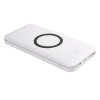 Универсальный аккумулятор с функцией беспроводной зарядки SATURN,белый с черным,15х7,3х1,2см