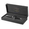 Ручка шариковая Parker «Sonnet Core Black Lacquer CT», черный глянцевый/серебристый