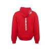 Толстовка оверсайз с капюшоном на молнии Monaco, красный, лейбл, бренд тайп и термотрансфер