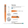 Ручка металлическая шариковая Verona, софт-тач, 1.0 мм, оранжевый