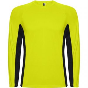 Спортивная футболка SHANGHAI L/S мужская, ФЛУОРЕСЦЕНТНЫЙ ЖЕЛТЫЙ/ЧЕРНЫЙ M