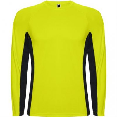 Спортивная футболка SHANGHAI L/S мужская, ФЛУОРЕСЦЕНТНЫЙ ЖЕЛТЫЙ/ЧЕРНЫЙ M