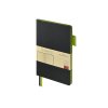 Блокнот А5 Boston, черный с салатовым срезом