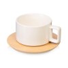 Набор чашка с бамбуковым блюдцем Sheffield, белый