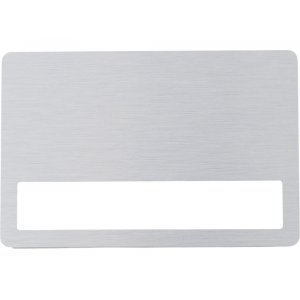 Бейдж металл+ загибушка прозрачная, 90х60мм, серебристый