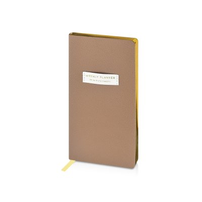Еженедельник недатированный А6 Total beige с нашивкой, бежевый