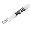 Ланъярд 2 см под сублимацию с карабином и межуровневым замком, серебристый