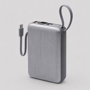 Внешний АКБ NRG Turbo Cable 20000 mAh, 22,5Вт, графит, Deppa