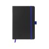 Блокнот ColorNote Black, твердая обложка A5, 80 листов, черный с синим