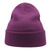 Шапка вязанаядвойная Wind-S, пурпурный, 100% переработанный полиэстер