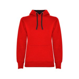 Толстовка с капюшоном Urban женская, красный/черный Толстовка с капюшоном Urban женская, красный/черный