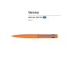 Ручка металлическая шариковая Verona, софт-тач, 1.0 мм, оранжевый