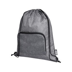 Складная сумка со шнурком Ash из переработанных материалов, соответствующих стандарту GRS, объемом 7 л, черный