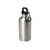 Одностенная бутылка для воды с карабином Oregon, изготовленная из нержавеющей стали, сертифицированной по стандарту RCS, объемом 400 мл - Серебря