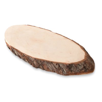 Oval wooden board with bark, ELLWOOD RUNDAM