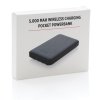 Карманный внешний аккумулятор с функцией беспроводной зарядки, 5000 мАч