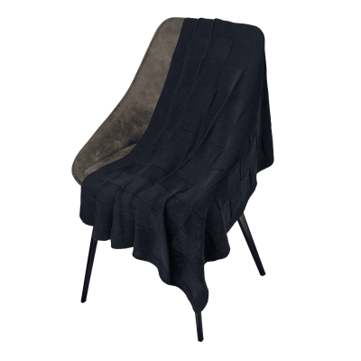 Плед Cella вязаный, синий (без подарочной коробки)