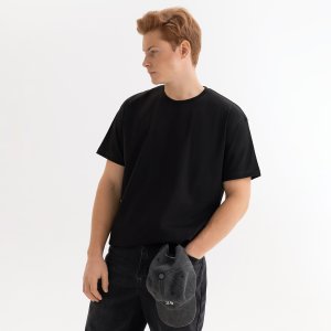 Футболка унисекс KRIS, 150 гр., черная, размер XXL