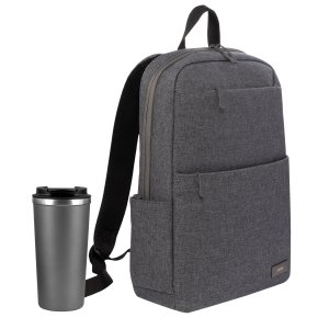 Подарочный набор Palermo, Forst, серый (рюкзак, термокружка)