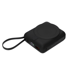 Внешний аккумулятор с подсветкой Ritter PD 10000mAh с функцией беспроводной зарядки 15W, черный