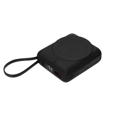 Внешний аккумулятор с подсветкой Ritter PD 10000mAh с функцией беспроводной зарядки 15W, черный