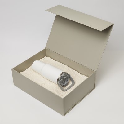 Подарочный набор Montana, белый (плед, термокружка)