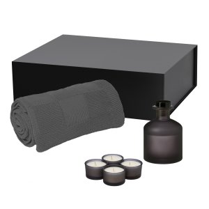 Подарочный набор Sento, Cella, серый (свеча, диффузор, плед) Подарочный набор Sento, Cella, серый (свеча, диффузор, плед)