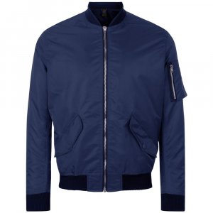 Куртка бомбер унисекс Rebel, темно-синяя Куртка бомбер унисекс Rebel, темно-синяя
