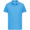 Рубашка поло унисекс Pacific, ярко-бирюзовая Рубашка поло унисекс Pacific, ярко-бирюзовая