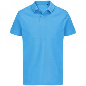 Рубашка поло унисекс Pacific, ярко-бирюзовая