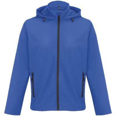 Куртка софтшелл с капюшоном мужская Race Men, ярко-синяя (royal)