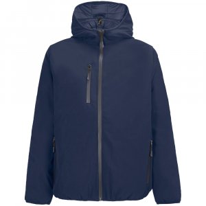 Куртка софтшелл с капюшоном мужская Falcon Men, синяя