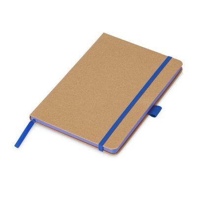 Блокнот A5 Sevilia Color, твердая обложка из крафта, 80 листов, цветной срез и форзац, натуральный/синий