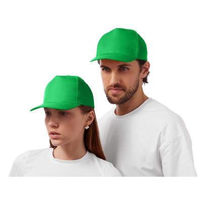 Бейсболка Poly 5-ти панельная 120 гр, зеленый