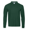 Рубашка поло унисекс STAN длинный рукав хлопок/полиэстер 185, 104S, Темно-зеленый