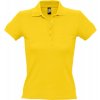 Рубашка поло женская People 210, желтая Рубашка поло женская People 210, желтая