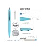 Ручка металлическая шариковая San Remo, софт-тач, 1.0 мм, голубой