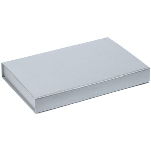 Коробка Silk с ложементом под ежедневник 10x16 см, аккумулятор и ручку, серебристая Коробка Silk с ложементом под ежедневник 10x16 см, аккумулятор и ручку, серебристая