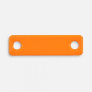 Шильдик металлический Alfa Liten, оранжевый неон