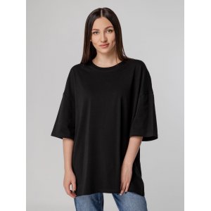 Футболка унисекс оверсайз Crosstown, черная Футболка унисекс оверсайз Crosstown, черная